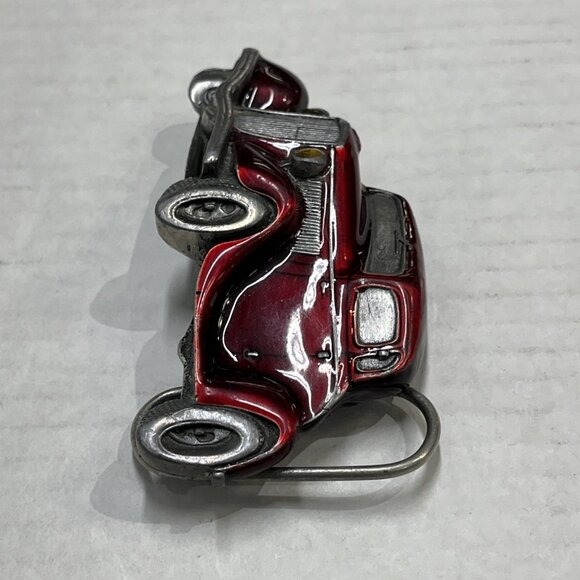 Vintage 1980 Bergamot Brass Works #X-39 Belt Buckle Red Car‎ 1930s Ford ZZ Top - Picture 6 of 15